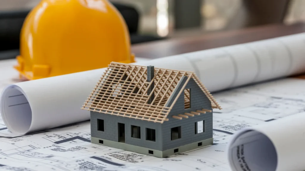 grafika symbolizująca budowę domu